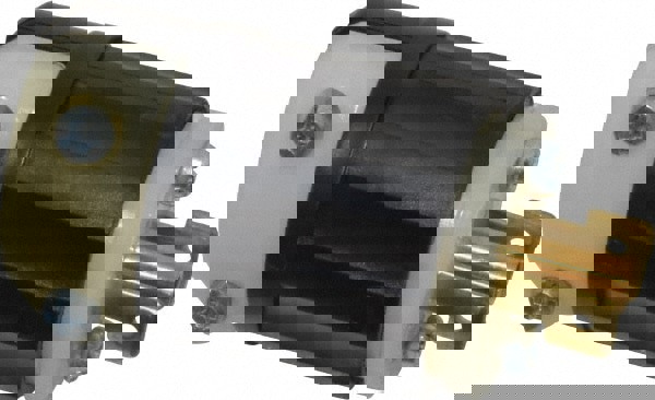 Locking Inlet: Plug, Industrial, ML-2P, 125V, Black & White